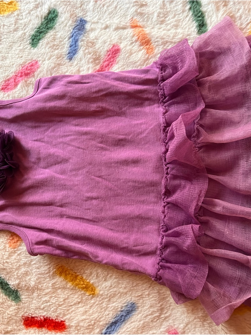 Hanna Andersson Purple Ruffle Tank Dress with Tulle Skirt